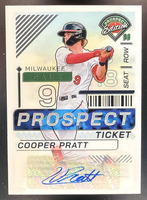 2024 Panini Prospect Edition Cooper Pratt #154 Holo Ticket Signatures Auto