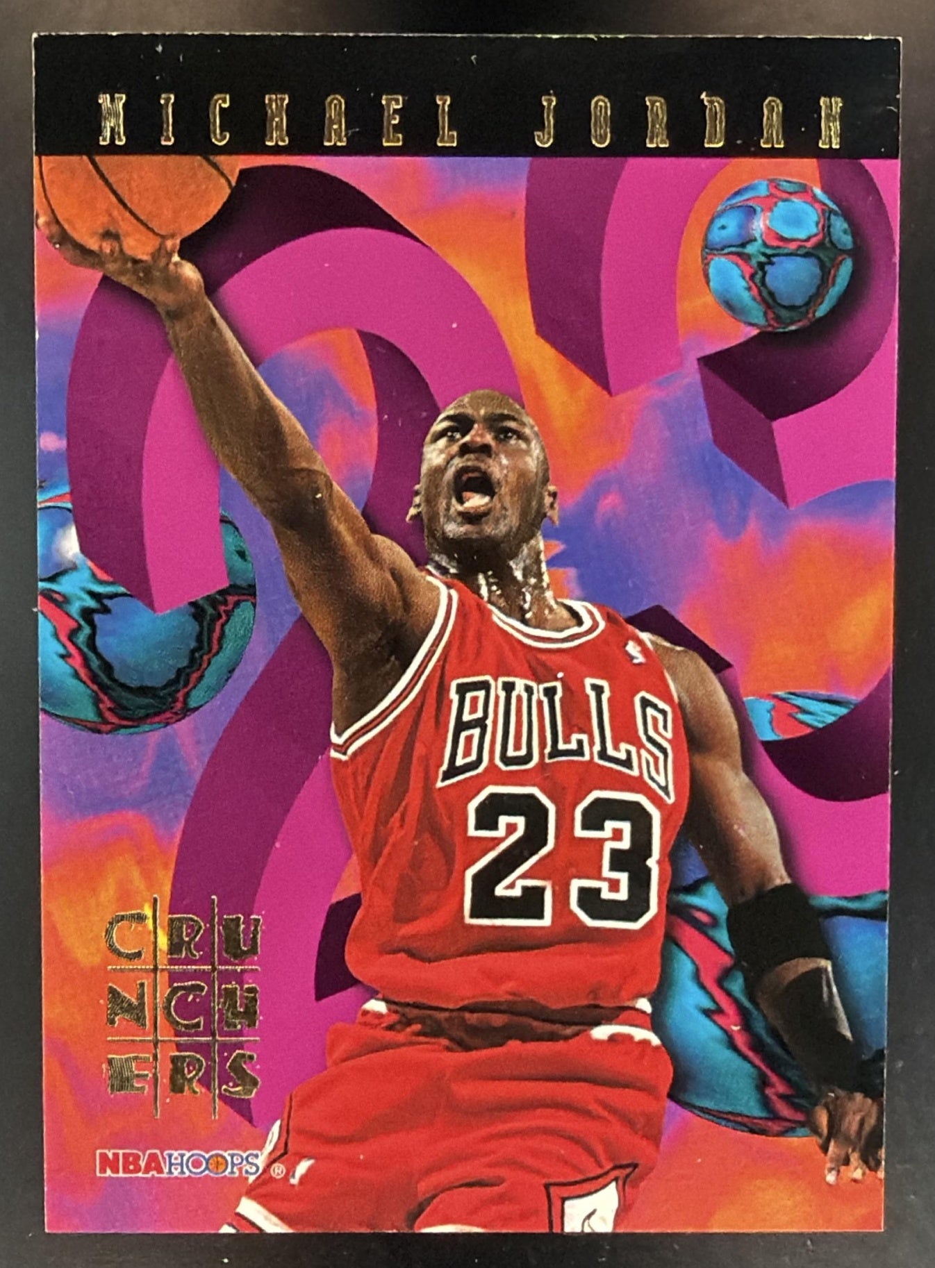 1995-96 Hoops Michael Jordan #1 Number Crunchers Bulls — front