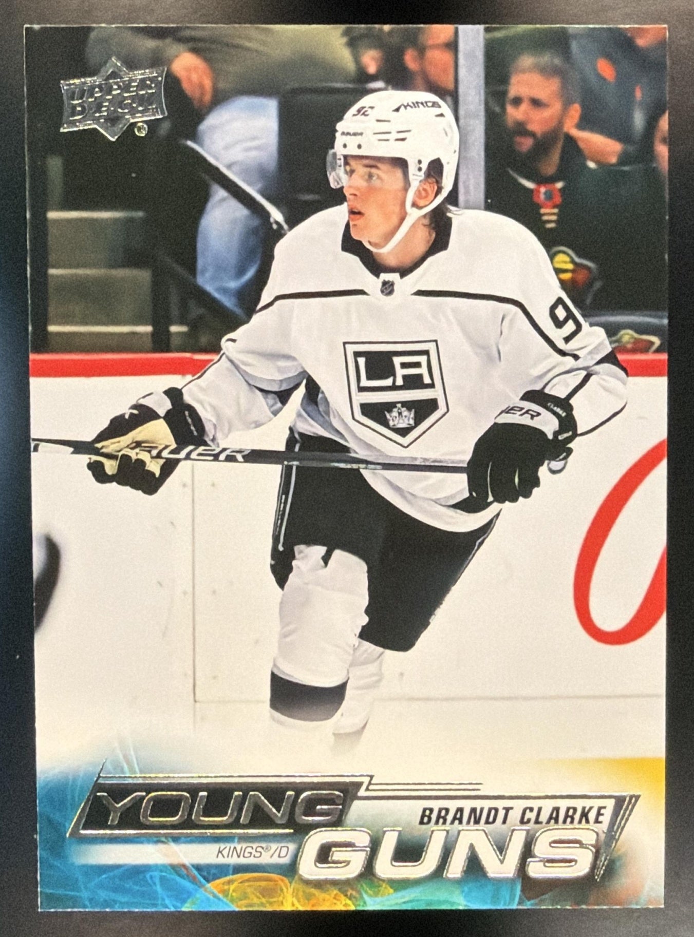 2022-23 Upper Deck Brandt Clarke #470 Young Guns RC Kings — front