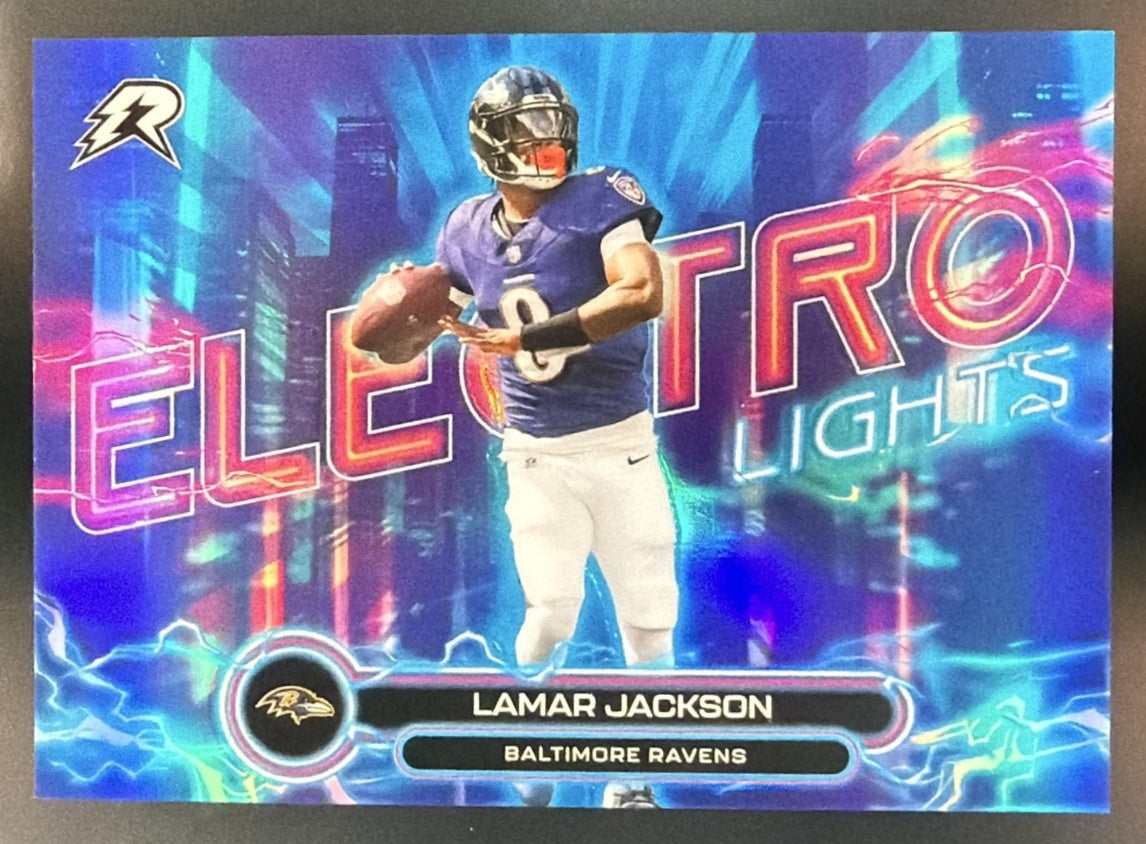 2025 Topps Resurgence Lamar Jackson #EL-5 Electro Lights Ravens — front