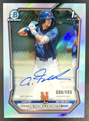 2026 Bowman Anthony Frobose #CPA-AFR Chrome Auto Refractor /499 1st Prospect