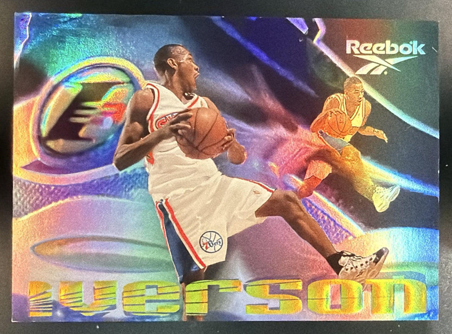 1997-98 Skybox Premium Allen Iverson #100 Reebok Silver 76ers — front