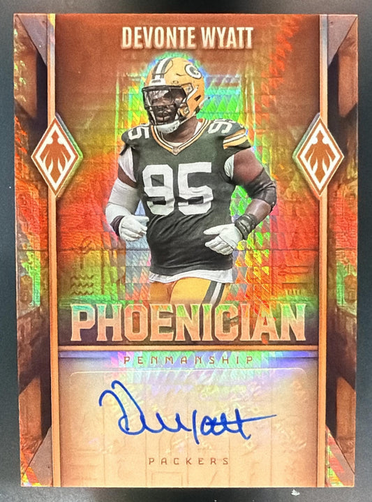 2025 Panini Phoenix Devonte Wyatt Phoenician Penmanship Hyper Prizm /199 Auto — front