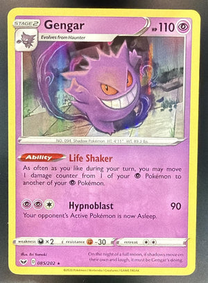 2020 Pokemon Sword & Shield Gengar #085/202 Holo
