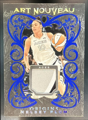 2024 Panini Origins WNBA Kelsey Plum #AN-KP Art Nouveau Memorabilia Blue /25 MEM