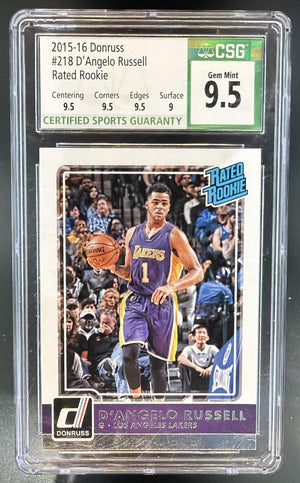 2015-16 Panini Donruss D Angelo Russell #218 RC Lakers