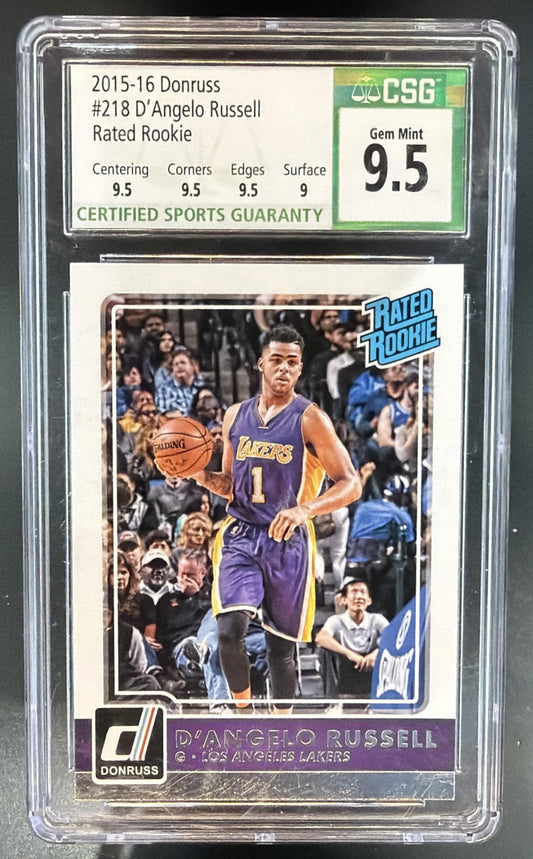 2015-16 Panini Donruss D Angelo Russell #218 RC Lakers — front