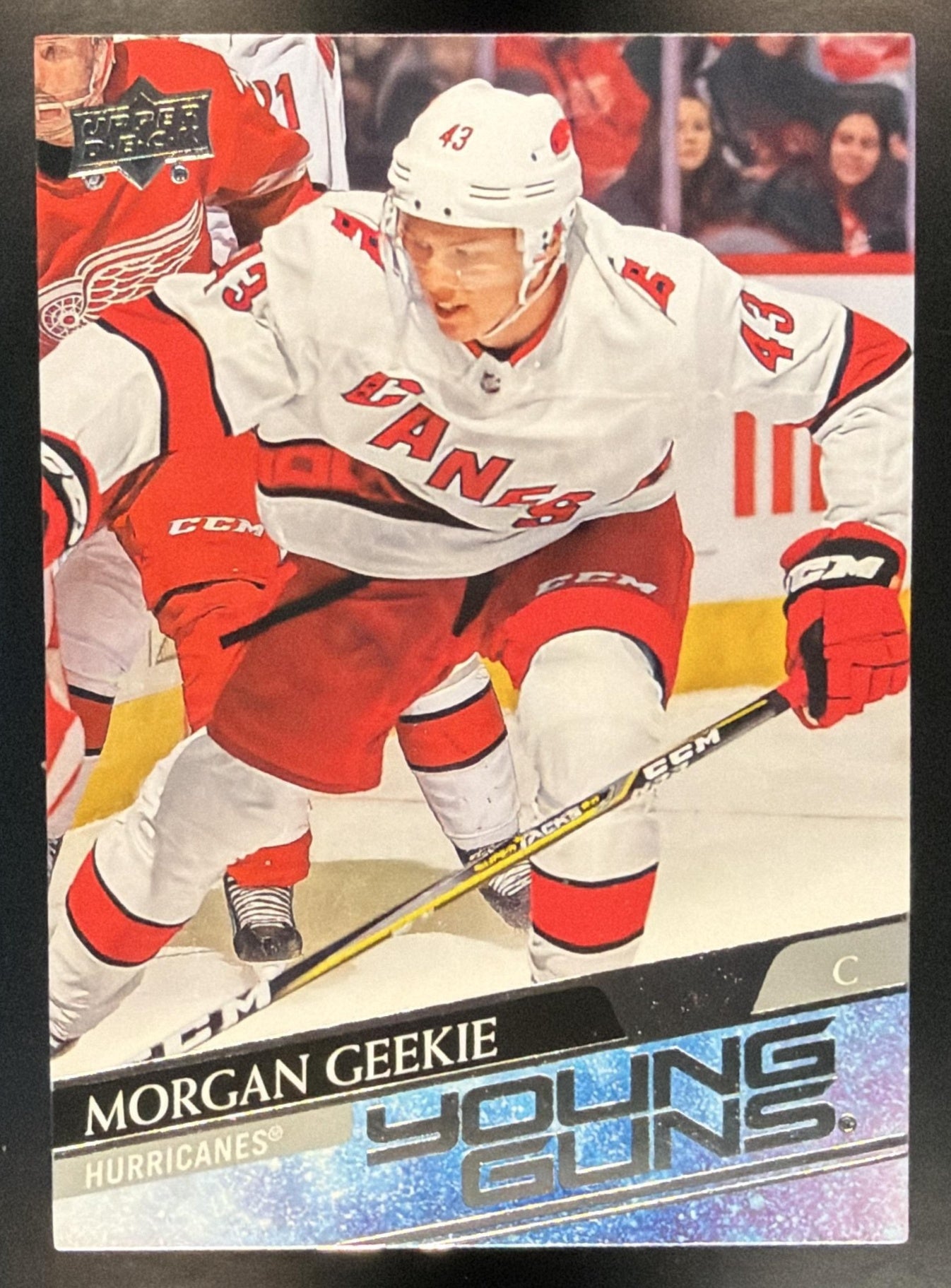 2020-21 Upper Deck Morgan Geekie #210 Young Guns RC Hurricanes — front