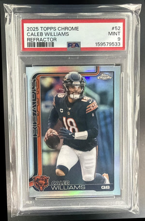 2025 Topps Chrome Caleb Williams #52 Refractor Bears PSA 9