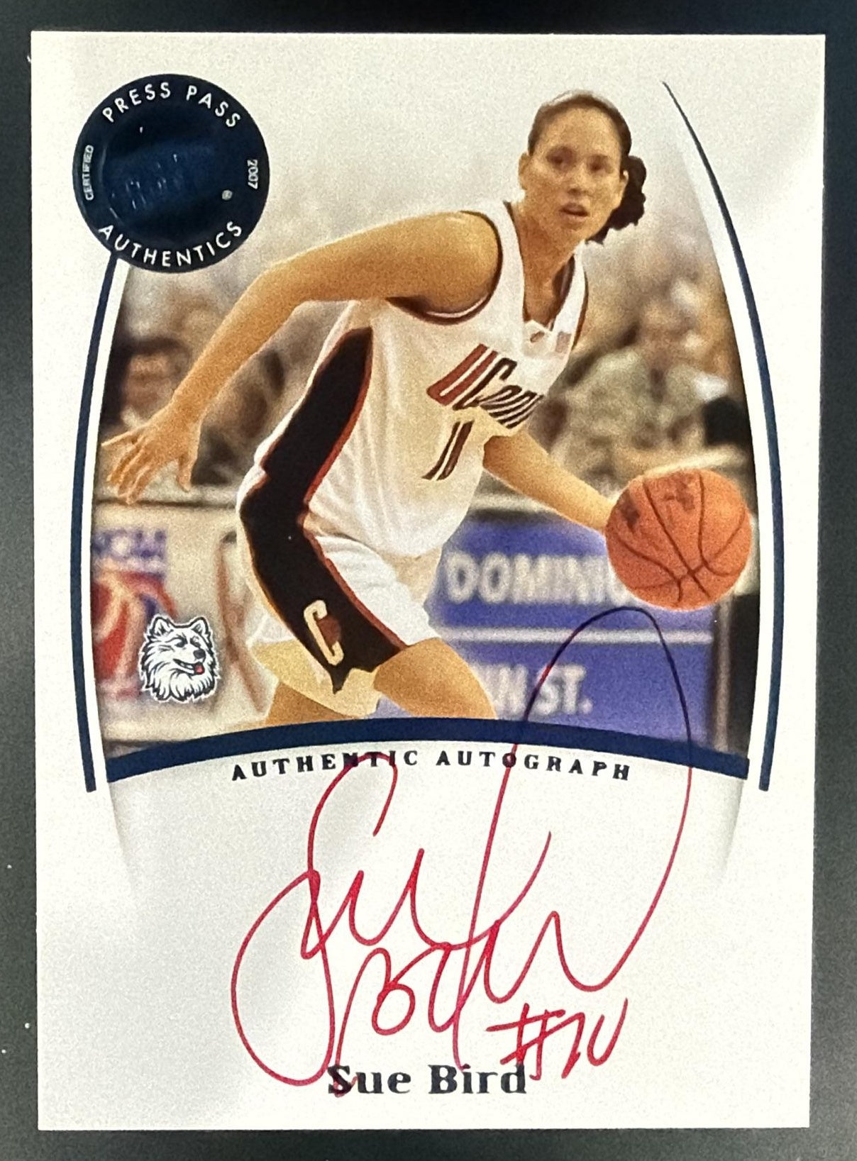 2007-08 Press Pass Legends Sue Bird #NNO Saturday Signatures Auto VAR Huskies — front