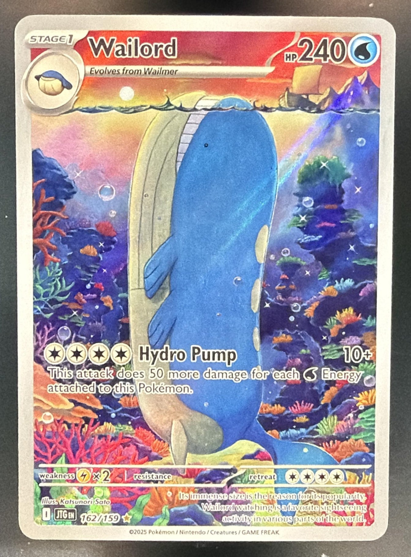 2025 Pokemon Journey Together Wailord #162/159 — front