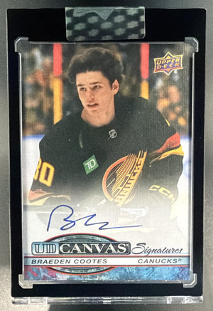 2025 Upper Deck Clear Cut Braeden Cootes #CS-BC Canvas Signatures Auto