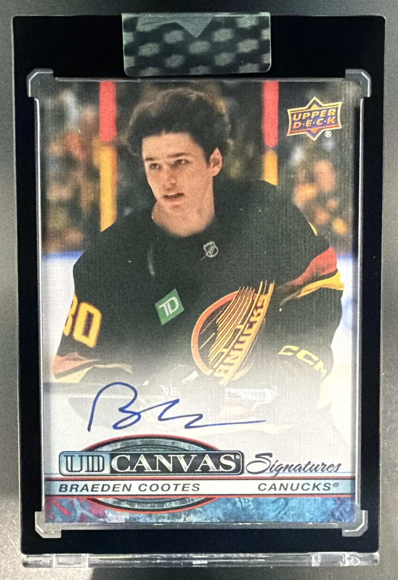 2025 Upper Deck Clear Cut Braeden Cootes #CS-BC Canvas Signatures Auto — front
