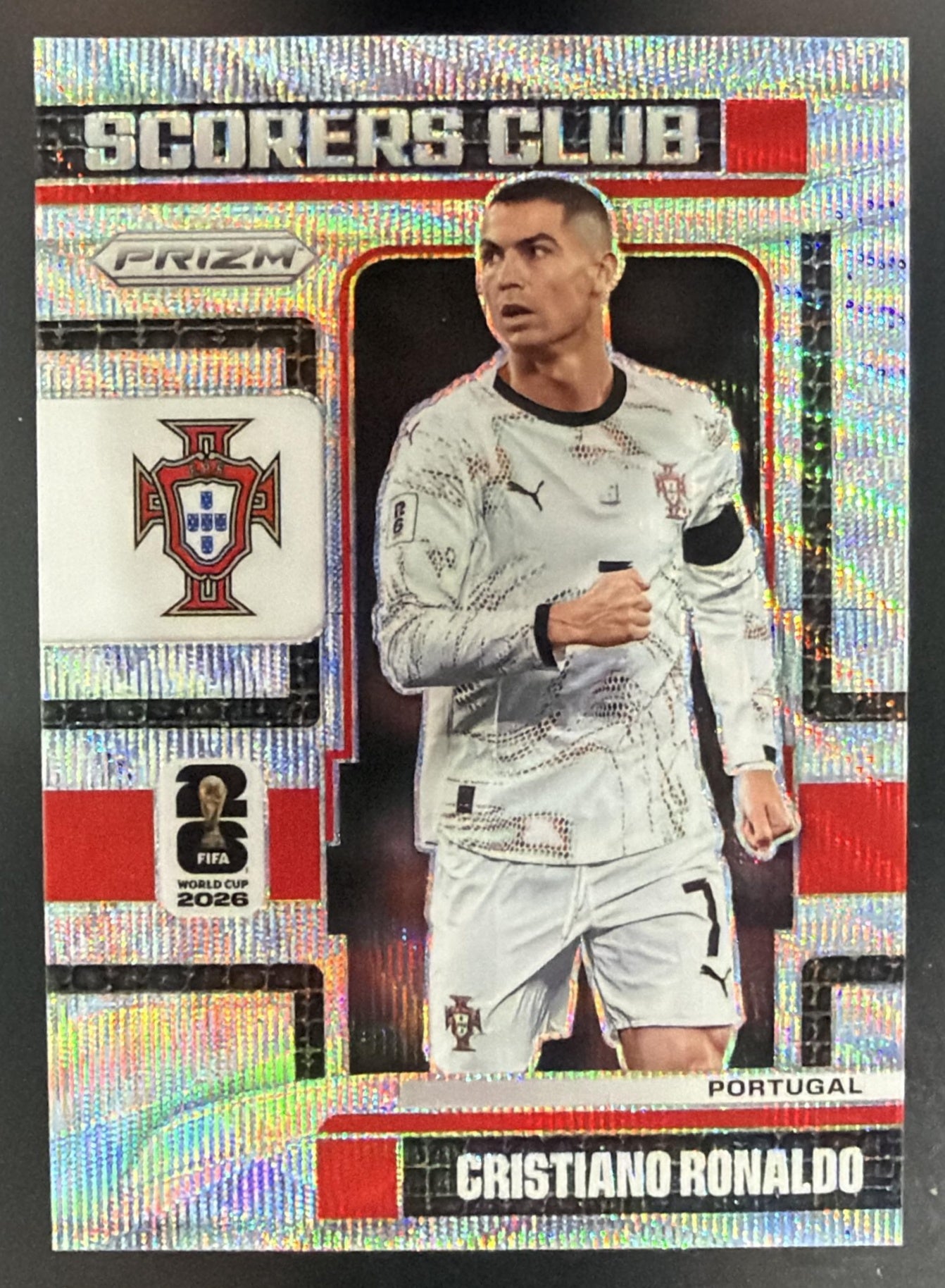 2026 Panini Prizm World Cup Cristiano Ronaldo #21 Scorers Club Wave Portugal — front