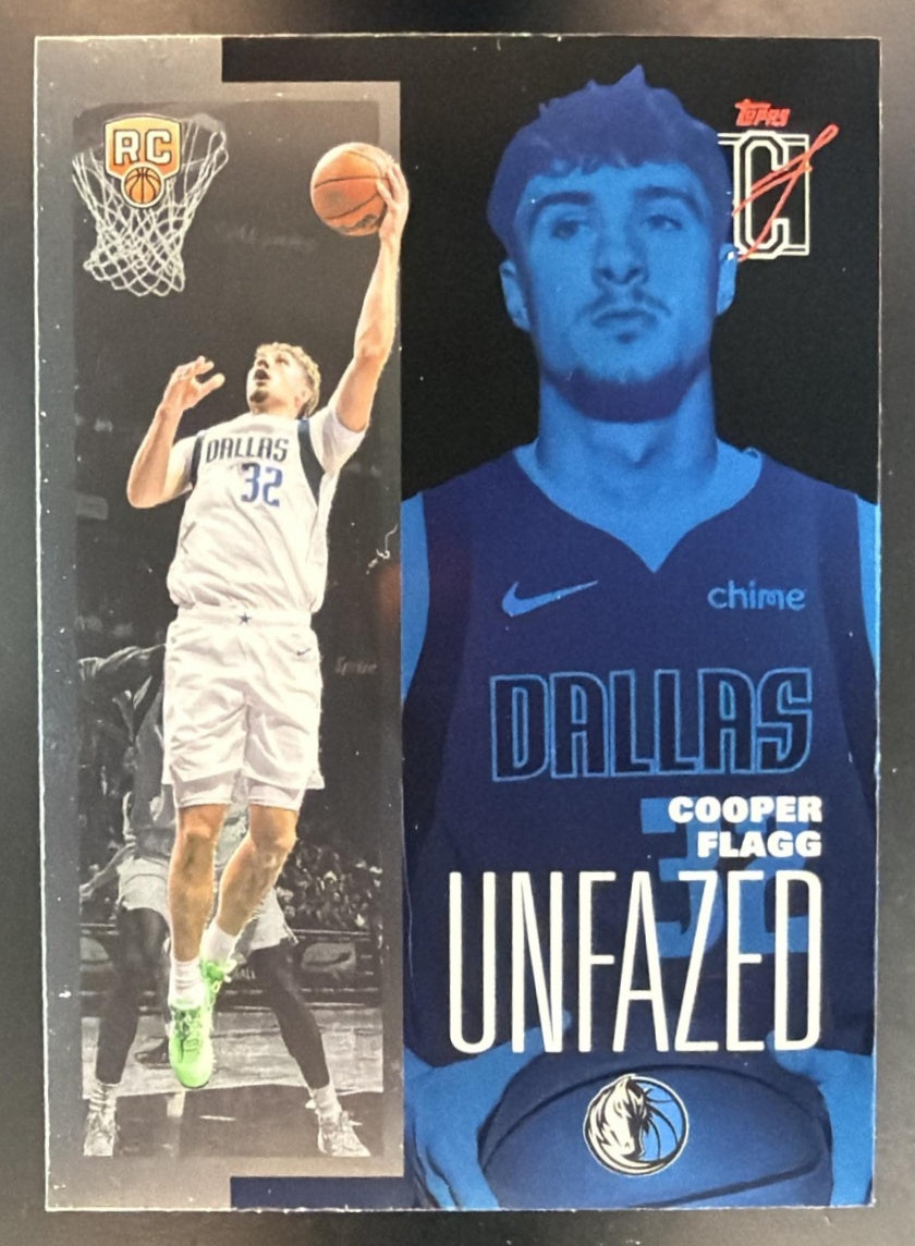 2025-26 Topps Signature Class Cooper Flagg #FAZE-11 Unfazed RC Mavericks — front