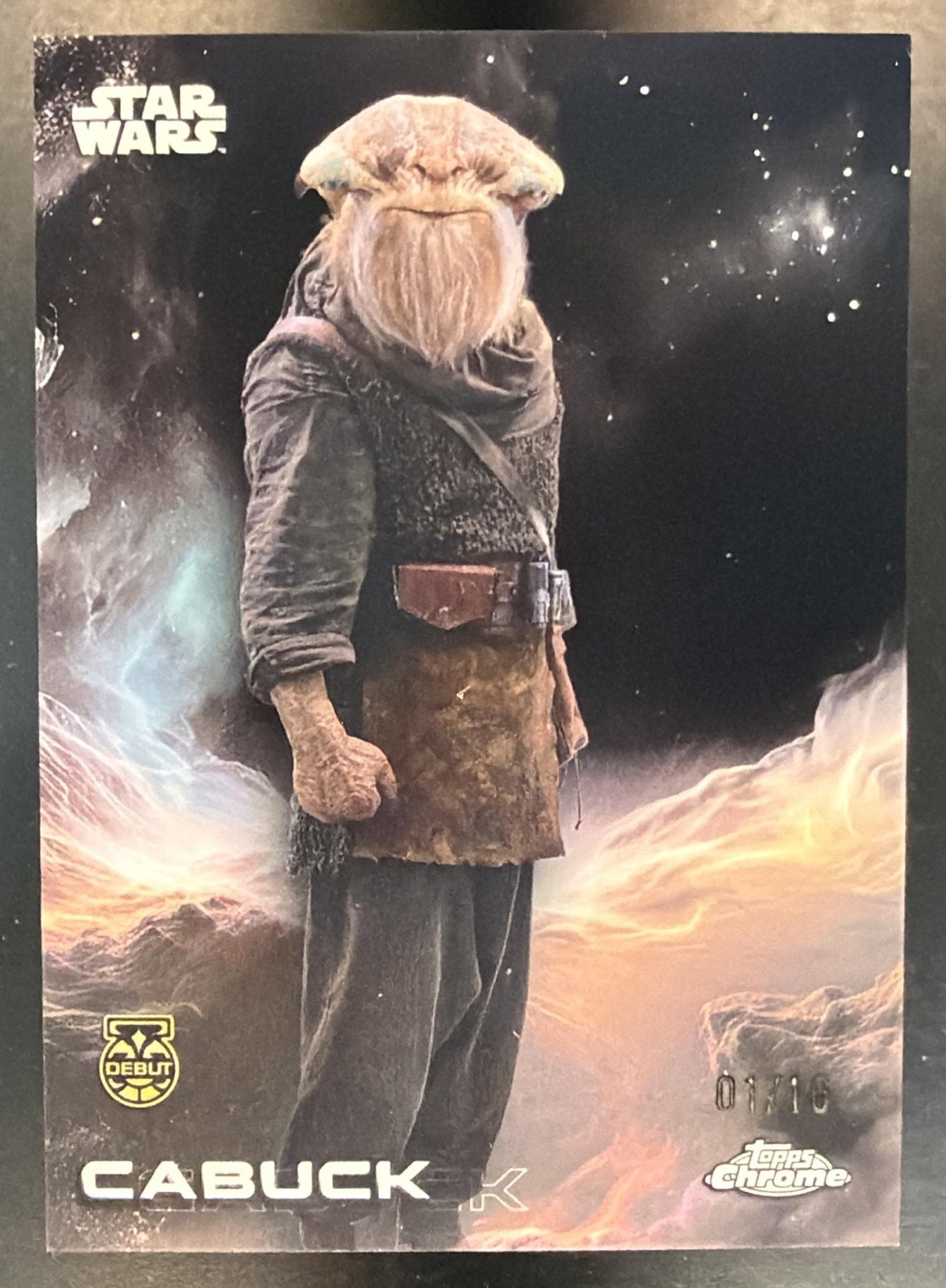 2025 Topps Chrome Star Wars Cabuck #110 Black Pulsar Refractor /10 — front