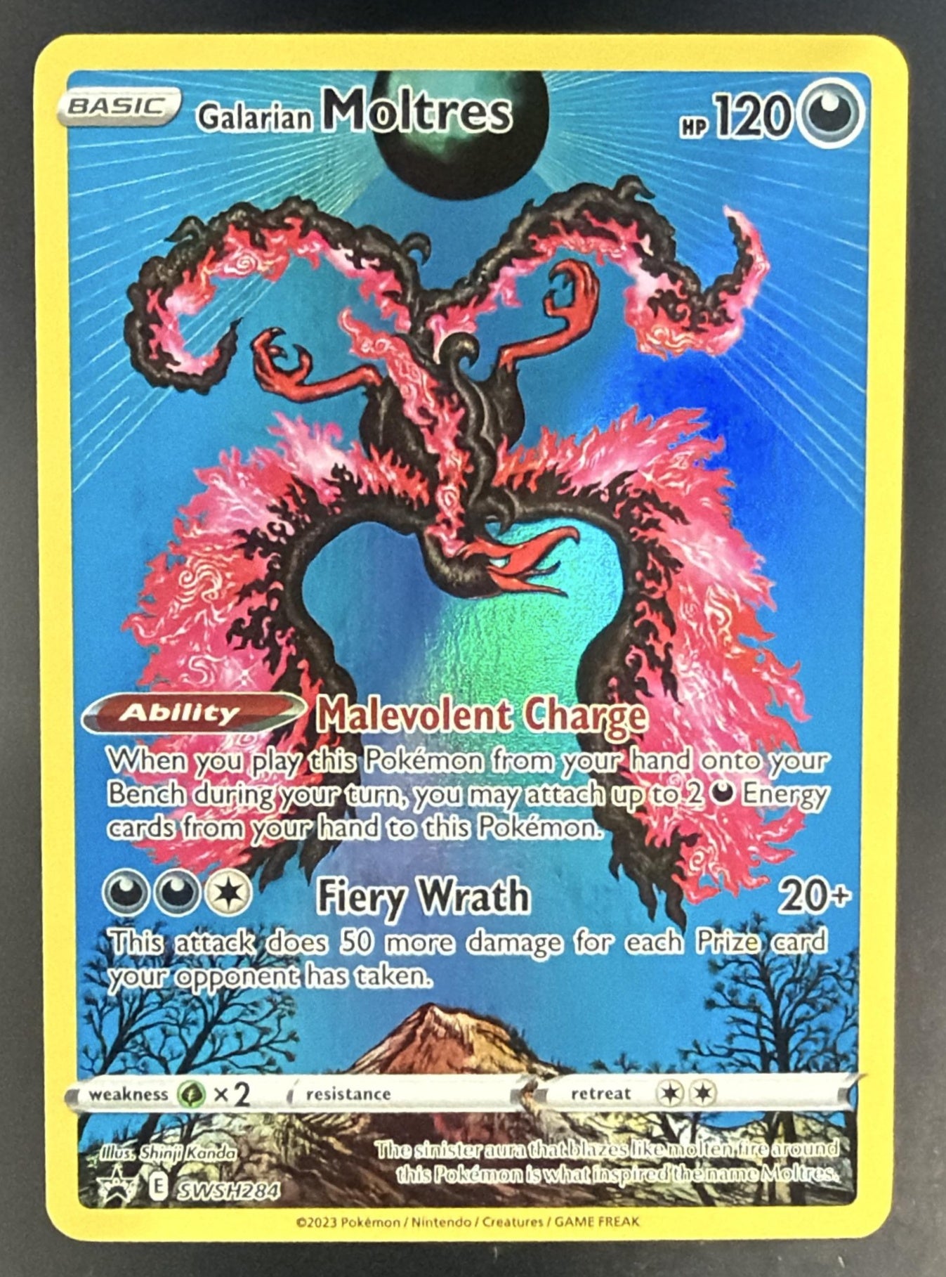 Pokemon Sword & Shield Black Star Promos Galarian Moltres #SWSH284 2022 — front