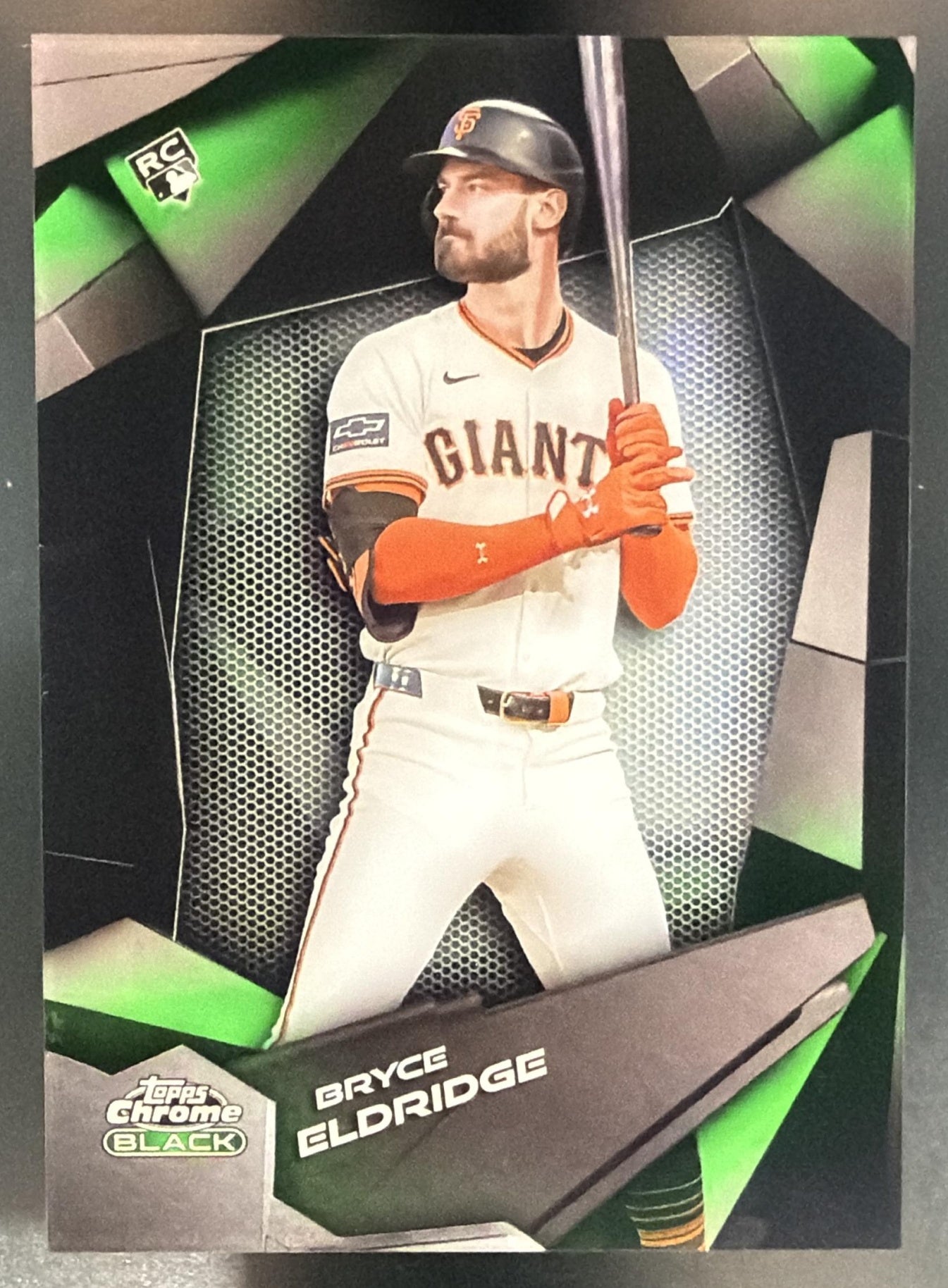 2026 Topps Chrome Black Bryce Eldridge Rookie #DOD-6 Depth of Darkness Giants — front