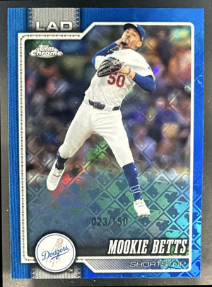 2026 Topps Chrome LogoFractor Mookie Betts #268 Blue Refractor 23/150 Dodgers