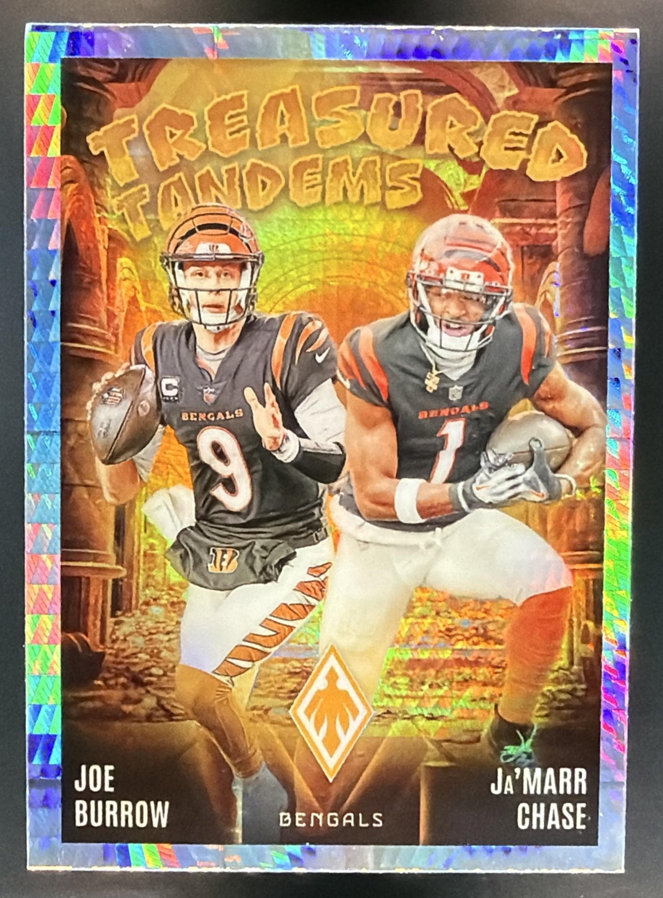 2024 Panini Phoenix Ja'Marr Chase Joe Burrow #TT-CIN Treasured Tandems Hyper — front