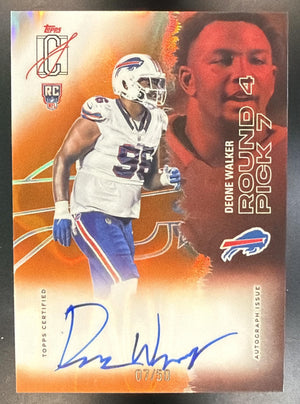 2025 Topps Signature Class Deone Walker Rookie Auto Orange Refractor /50 RC