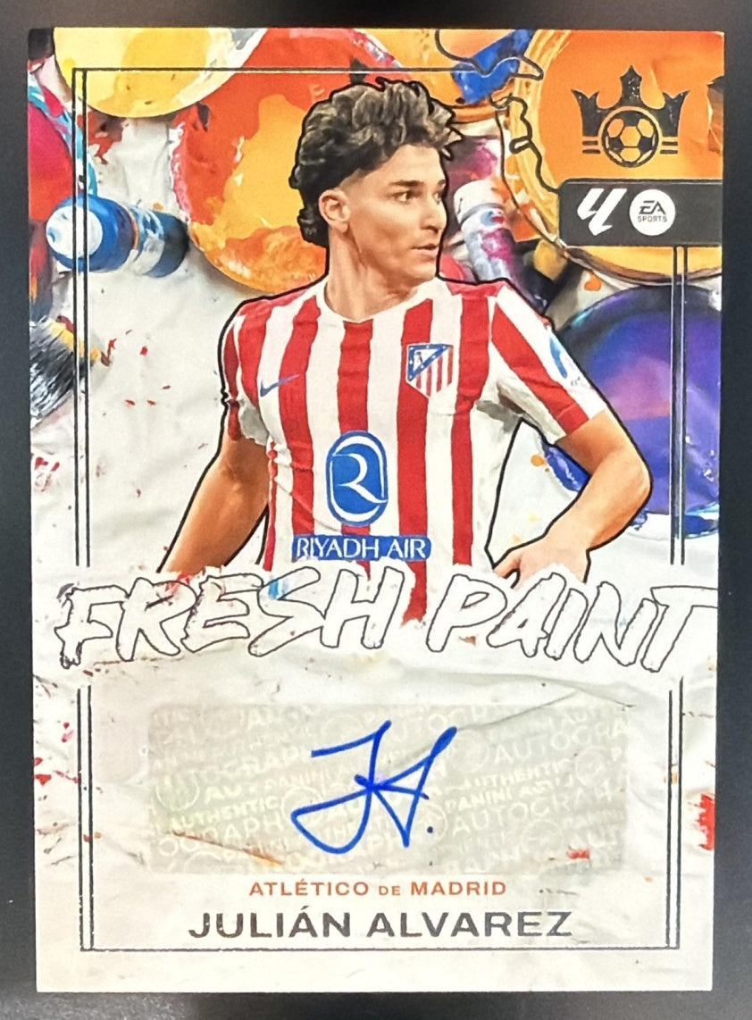 2025 Panini Pitch Kings La Liga Julian Alvarez #FP-JA Fresh Paint Auto — front