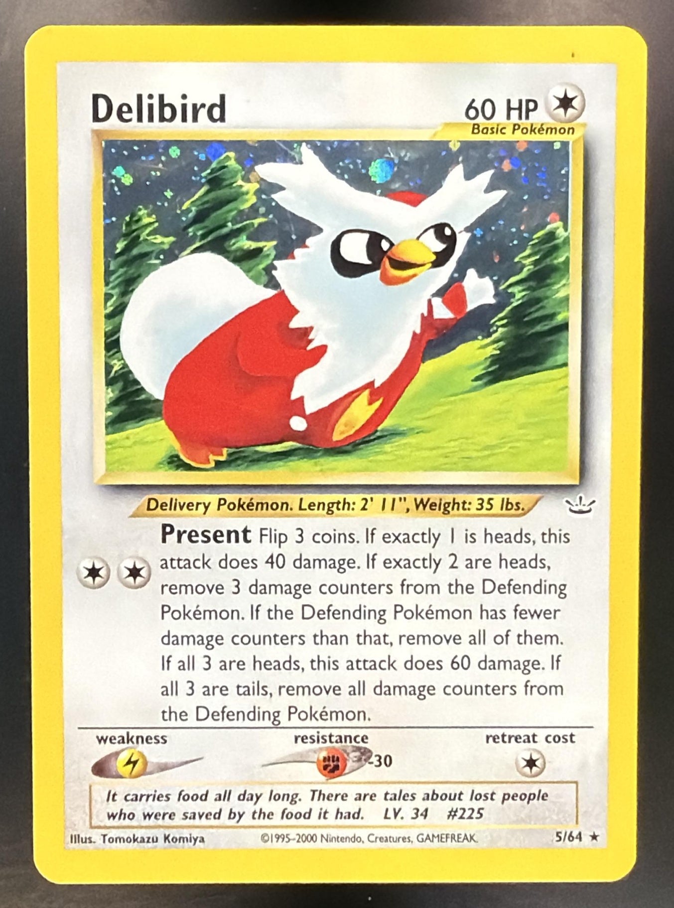2001 Pokemon Neo Revelation Delibird #5/64 Holo — front
