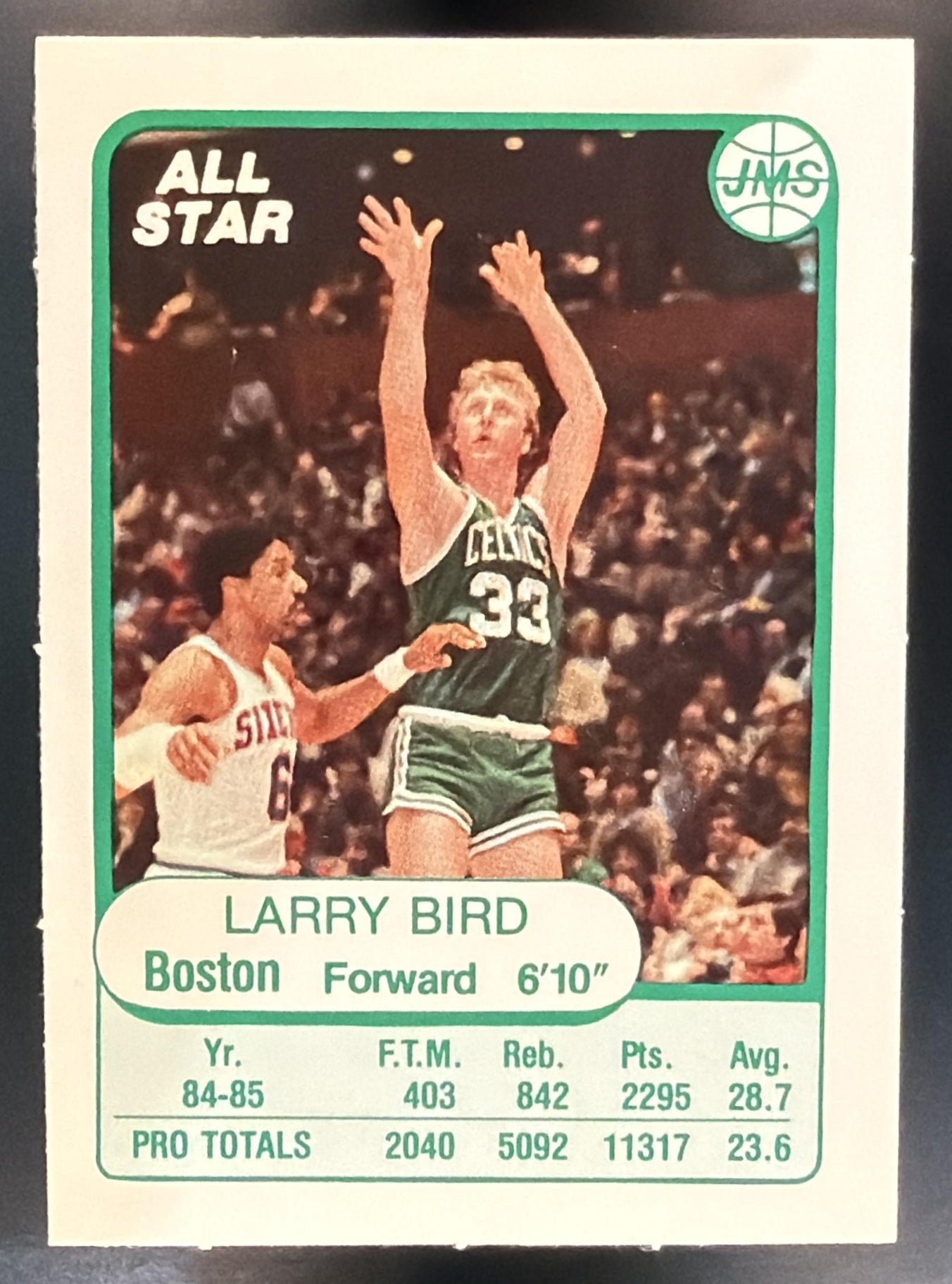1985-86 JMS All-Star Larry Bird #14 Celtics — front