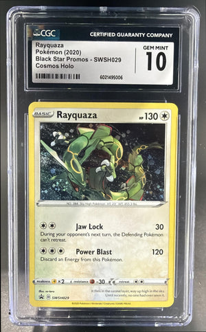Pokemon Sword & Shield Black Star Promos Rayquaza #SWSH029 2020 CGC 10