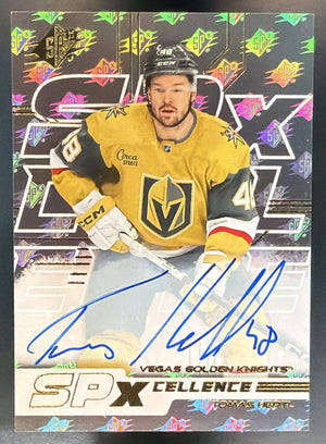 2024-25 Upper Deck SPx Tomas Hertl #XC-TH SPxCellence Auto 40/99 Golden Knights