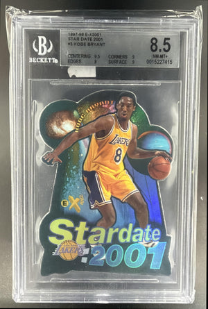 1997-98 E-X2000 Star Date Kobe Bryant #3 Die Cut Lakers BGS 8.5