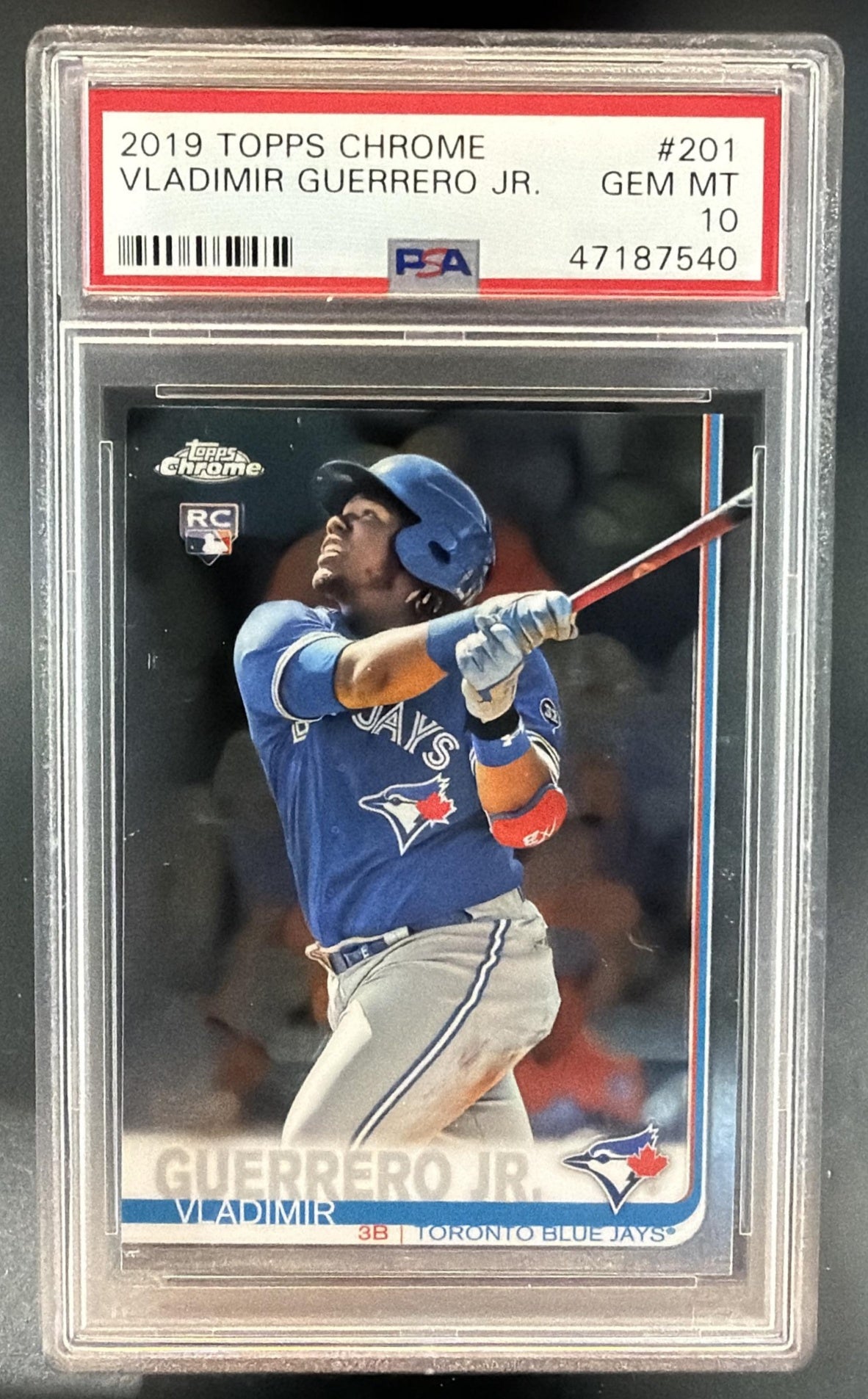 2019 Topps Chrome Vladimir Guerrero Jr. #201 RC Blue Jays PSA 10 — front