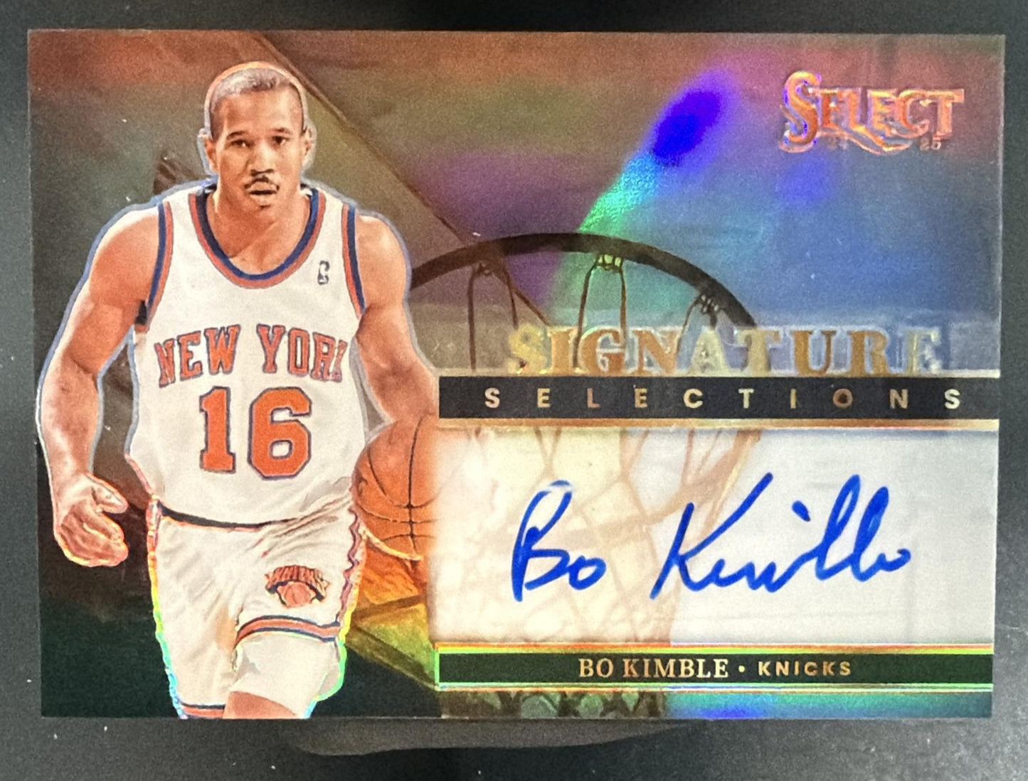 2024-25 Panini Select Bo Kimble #SS-KIM Signature Selections Auto Knicks — front