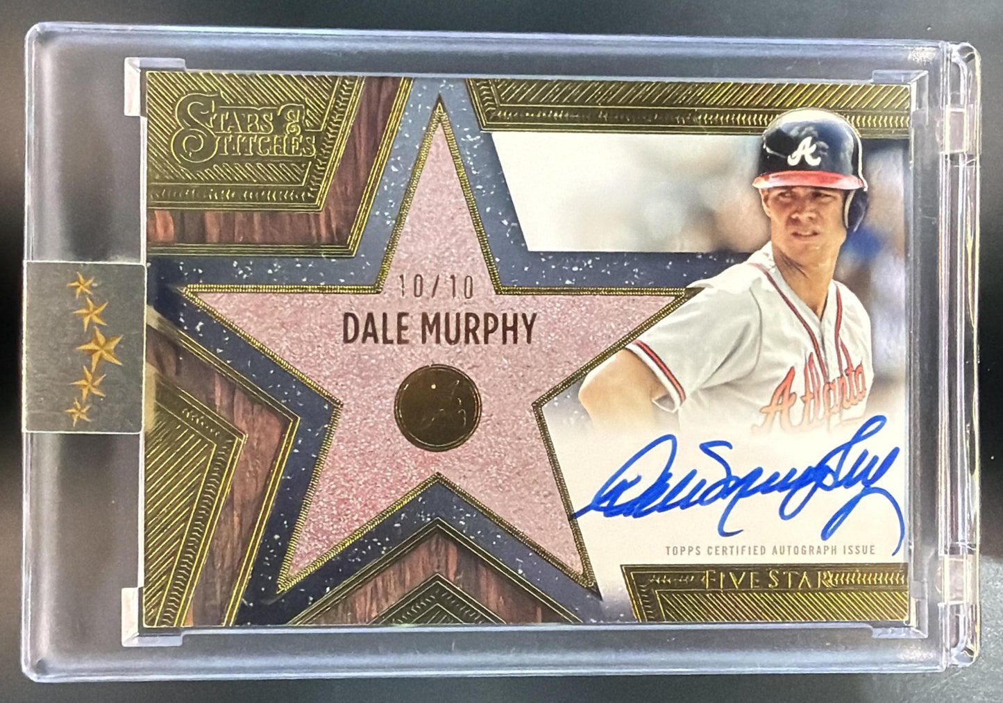 2025 Topps Five Star Dale Murphy #SS-DMU Stars and Stitches Gold /10 Auto — front