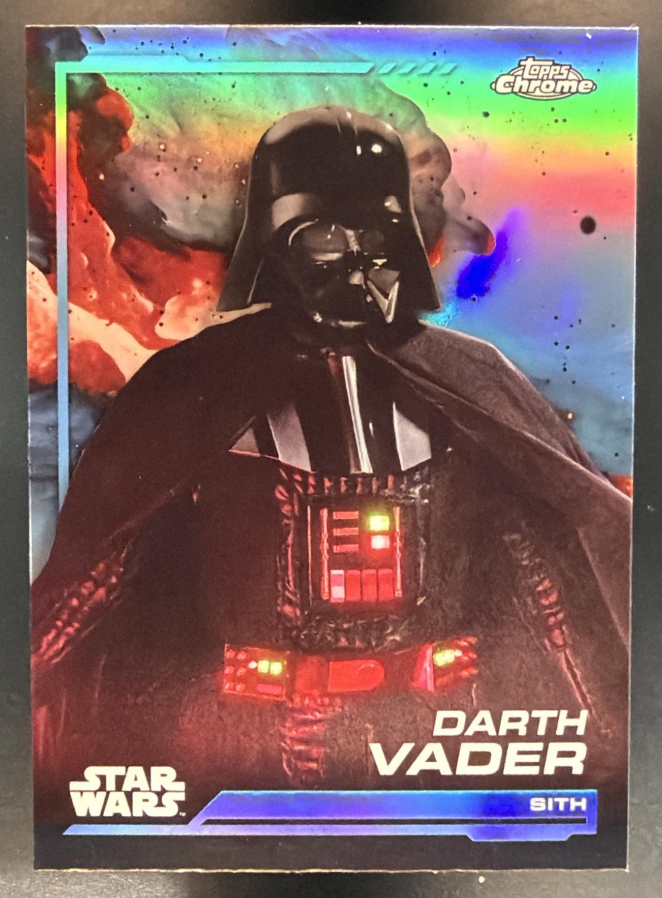 2024 Topps Chrome Star Wars Darth Vader #66 Rainbow Refractor — front