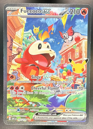 2026 Pokemon 30th Celebration Fuecoco ex #147/128 Special Illustration Rare