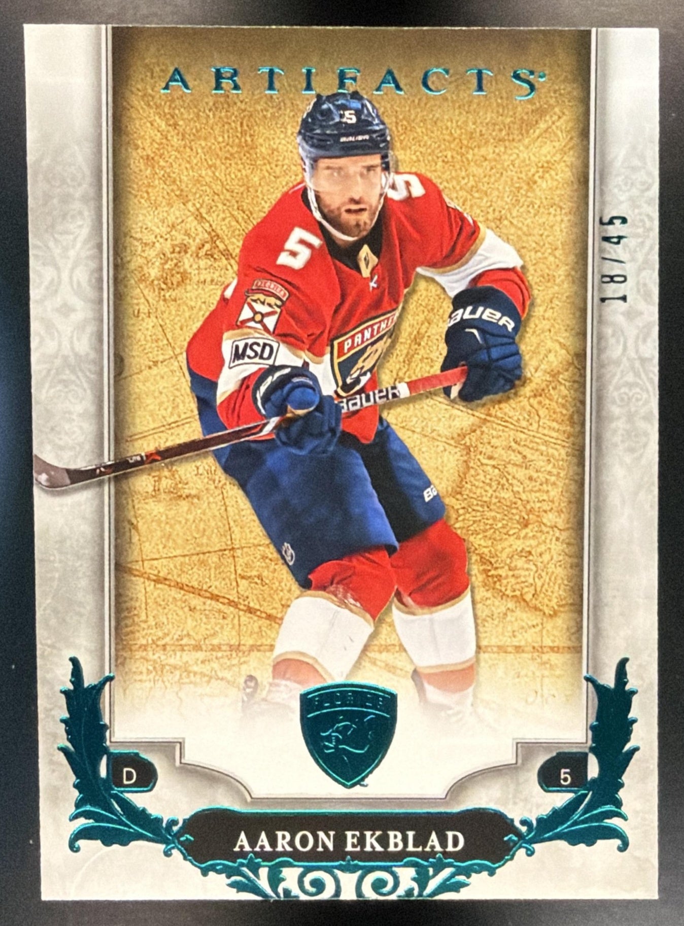 2018-19 Upper Deck Artifacts Aaron Ekblad #116 Aqua 18/45 Panthers — front