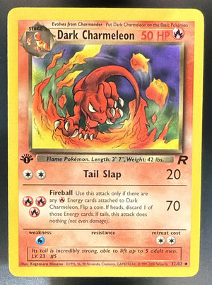 2000 Pokemon Team Rocket First Edition Dark Charmeleon #32/82