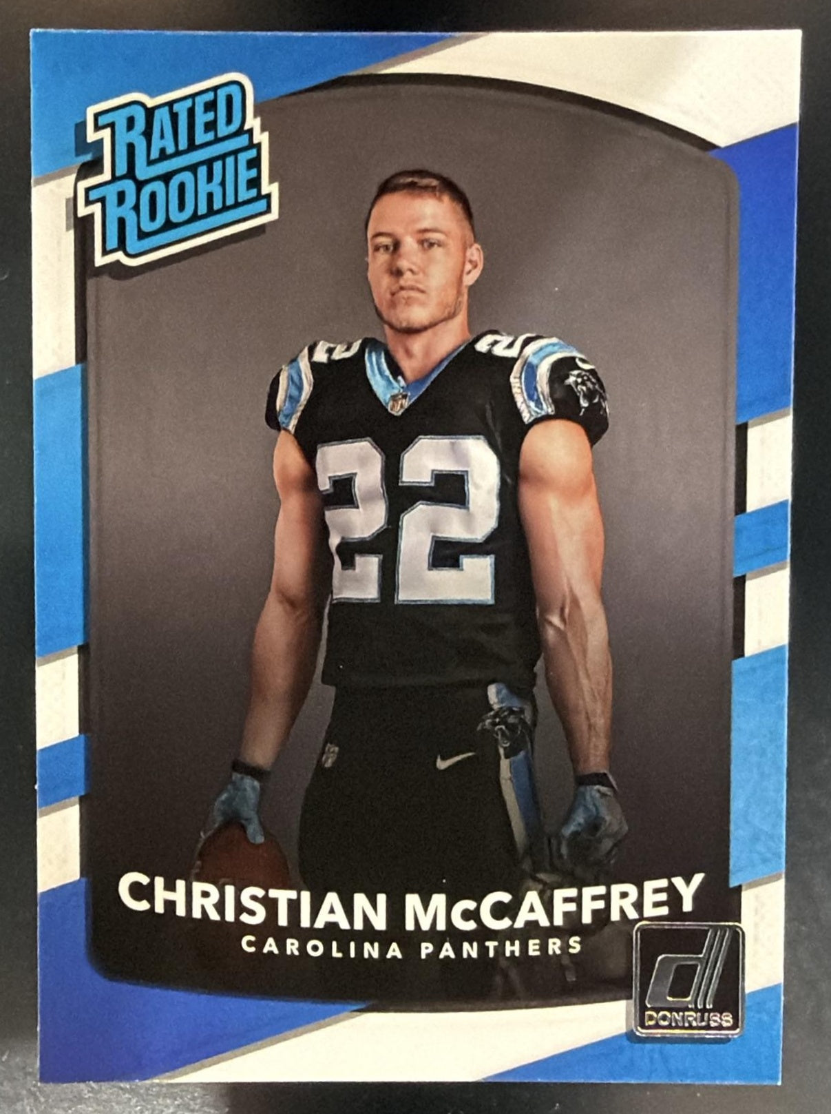 2017 Panini Donruss Christian McCaffrey #318 RC Rated Rookie Panthers — front