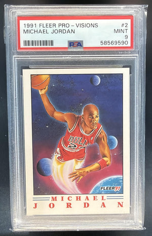 1991-92 Fleer Michael Jordan #2 Pro Visions Bulls PSA 9