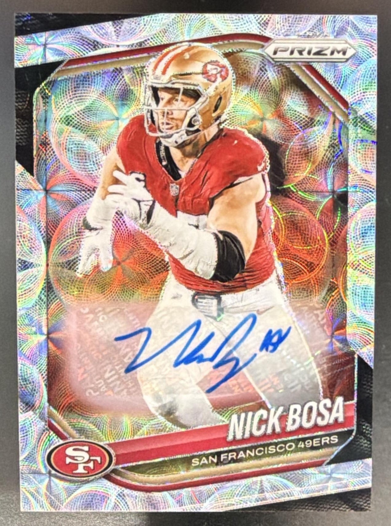 2025 Panini Prizm Nick Bosa #219 Choice Auto 8/50 49ers — front