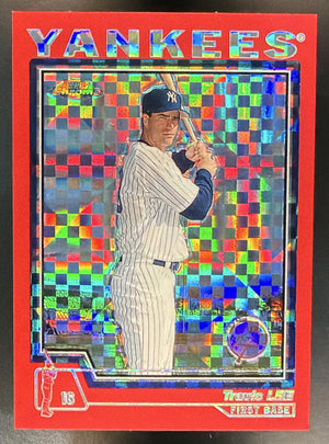 2004 Topps Chrome Travis Lee #327 Red X Fractors Yankees