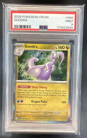2026 Pokemon Mega Evolution Chaos Rising Goodra #068/086 Rare Holo PSA 9