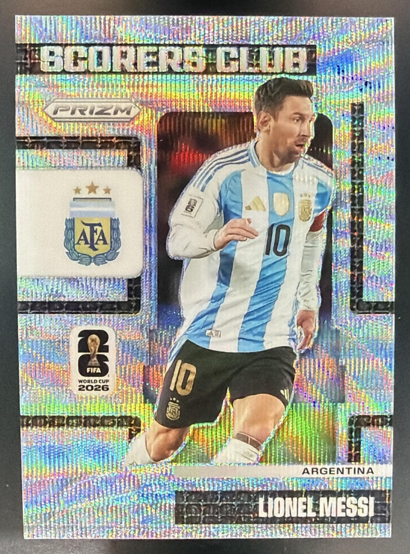 2026 Panini Prizm World Cup Lionel Messi #15 Scorers Club Wave Argentina — front