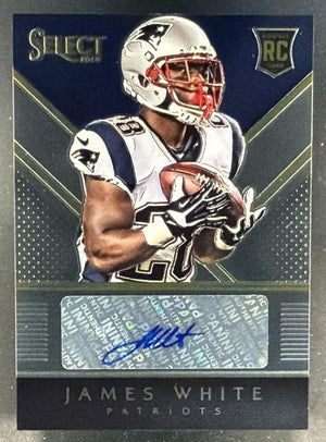 2014 Panini Select James White #RA-JW Rookie Auto Prizm /149 RC Patriots