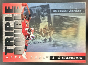 1993-94 Upper Deck Michael Jordan #TD2 Triple Double 3 D Standouts Bulls
