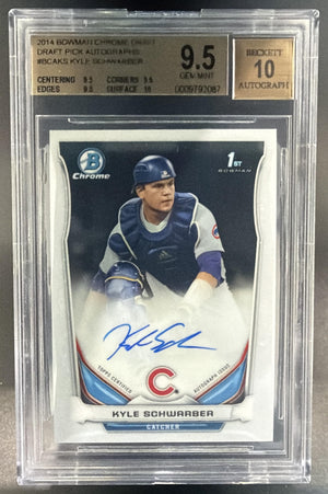 2014 Bowman Draft Kyle Schwarber 1st #BCA-KS Chrome Pick Auto Cubs BGS 9.5