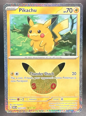 2026 Pokemon 30th Celebration Pikachu #023/128 Rare