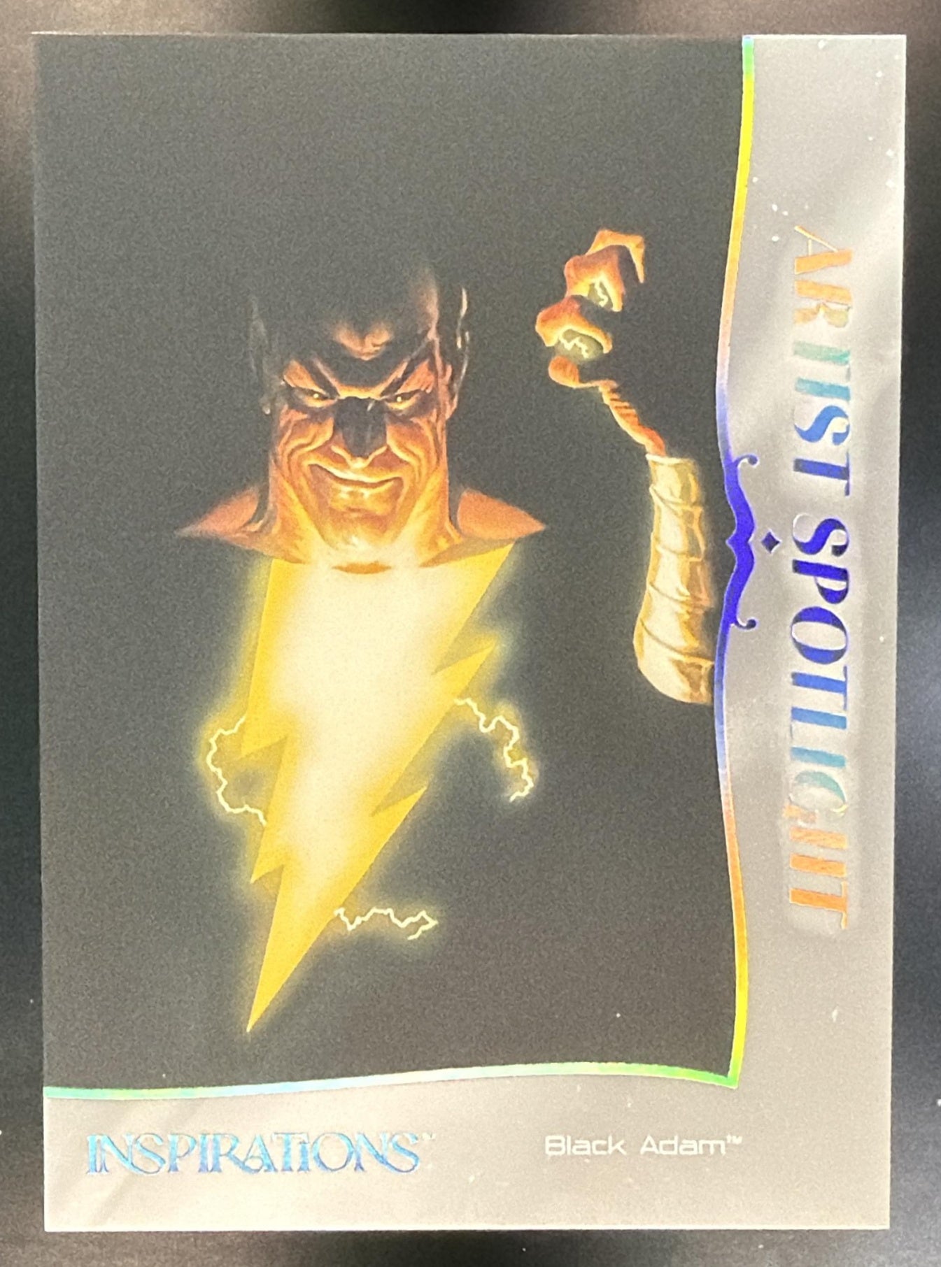 2026 UD Inspirations Black Adam Artist Spotlight Alex Ross Silver Spectrum /99 — front