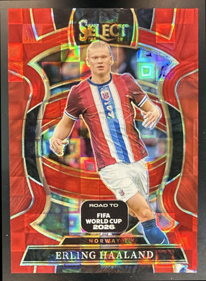 2025 Panini Select Road to FIFA World Cup Erling Haaland #9 Terrace Red Pandora